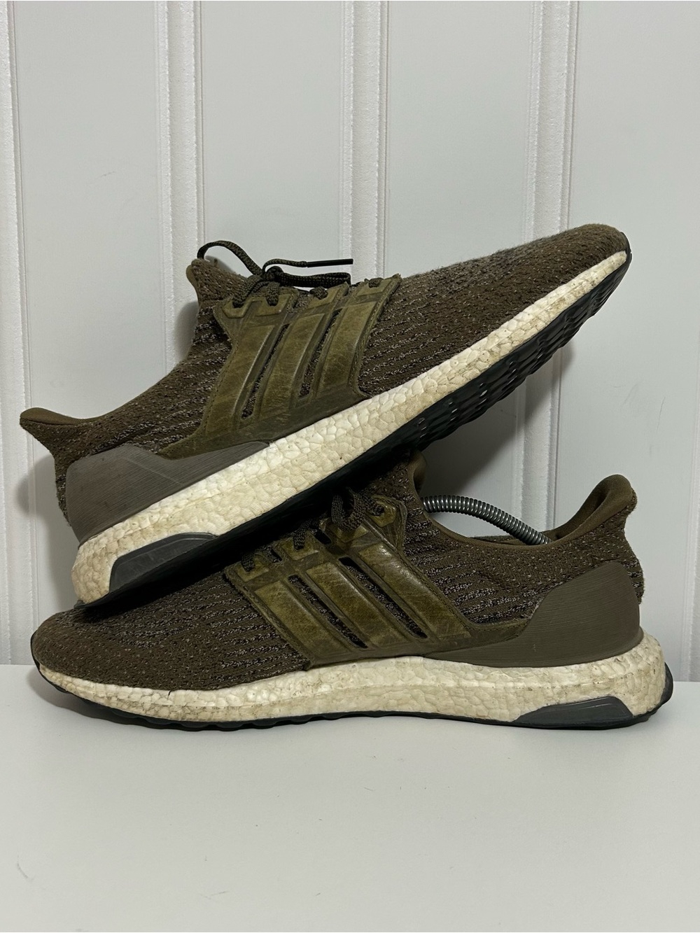 adidas Men’s UltraBoost Running Sneakers - Olive green - Picture 5 of 8